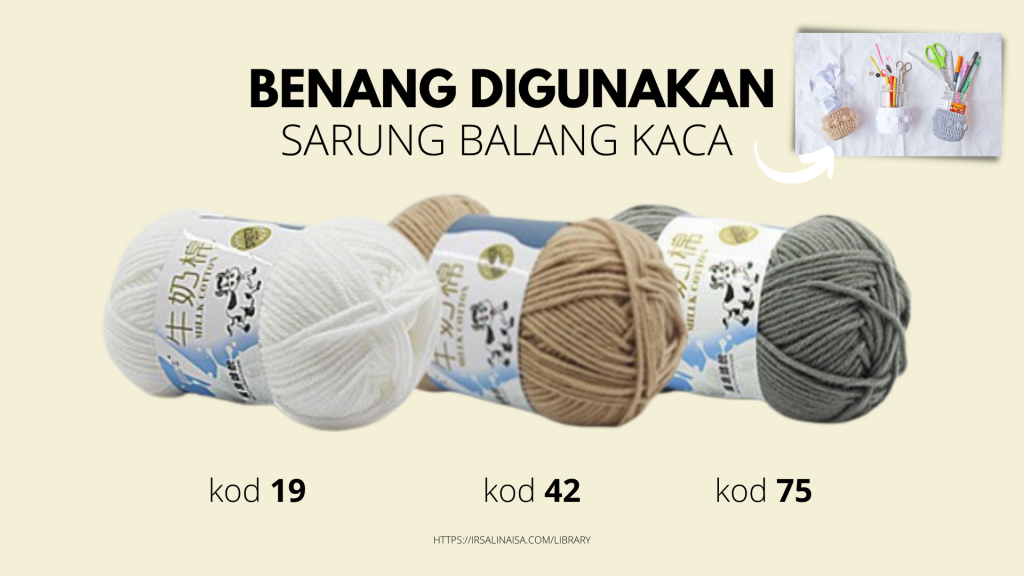 diy balang kaca prego dan oden Irsalina Isa | quick crochet within a day